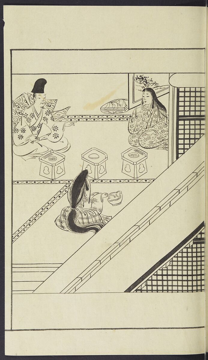 Story of Michizane Sugawara, known as Tenjin (Tenjin engi) 天神縁起, Reizen Saburo Tametaka 冷泉(岡田)為恭 (died 1864), Ink and color on paper, Japan