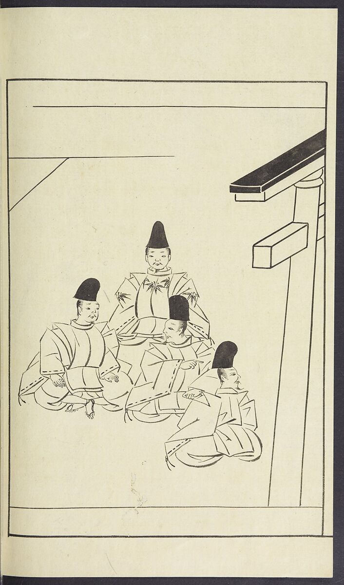 Story of Michizane Sugawara, known as Tenjin (Tenjin engi) 天神縁起, Reizen Saburo Tametaka 冷泉(岡田)為恭 (died 1864), Ink and color on paper, Japan