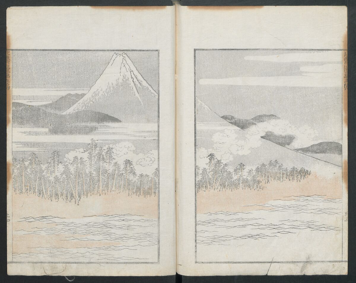 Transmitting the Spirit, Revealing the Form of Things: Hokusai Sketchbooks (Denshin kaishu: Hokusai manga, gohen) 伝神開手 北斎漫画 五編: vol. 5, Katsushika Hokusai 葛飾北斎 (Japanese, Tokyo (Edo) 1760–1849 Tokyo (Edo)), Woodblock printed book; ink and color on paper, Japan