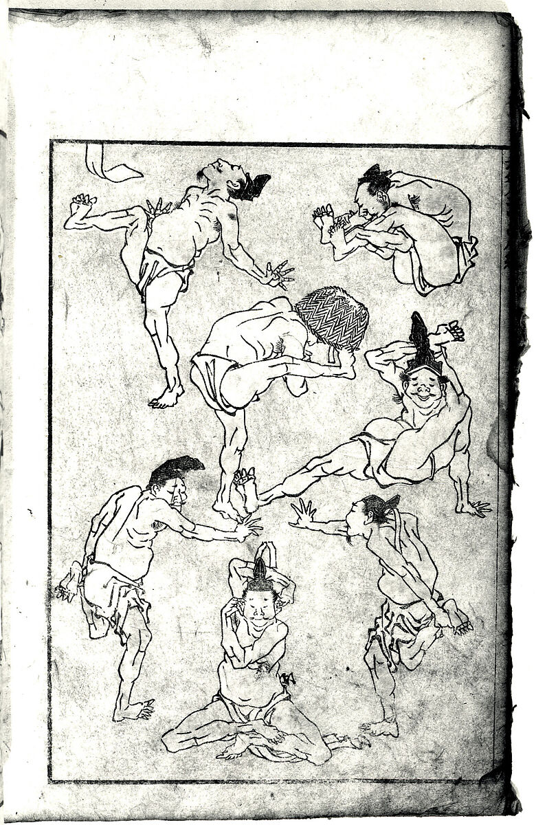 Transmitting the Spirit, Revealing the Form of Things: Hokusai Sketchbooks, volume 8 (Denshin kaishu: Hokusai manga, hachihen), Katsushika Hokusai (Japanese, Tokyo (Edo) 1760–1849 Tokyo (Edo)), Woodblock printed book; ink and color on paper, Japan