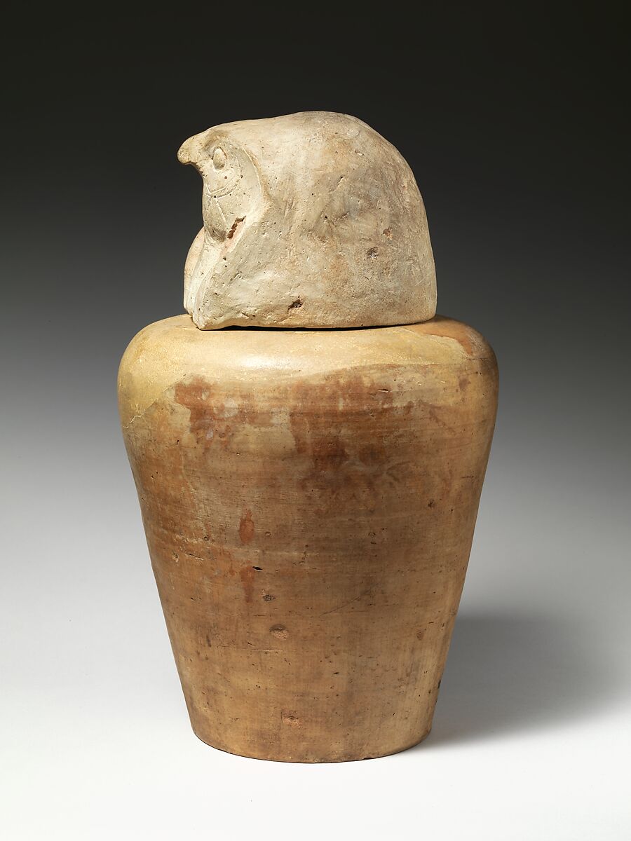Canopic jar of Tetinakht: Qebesenuef, Pottery, Marl A4