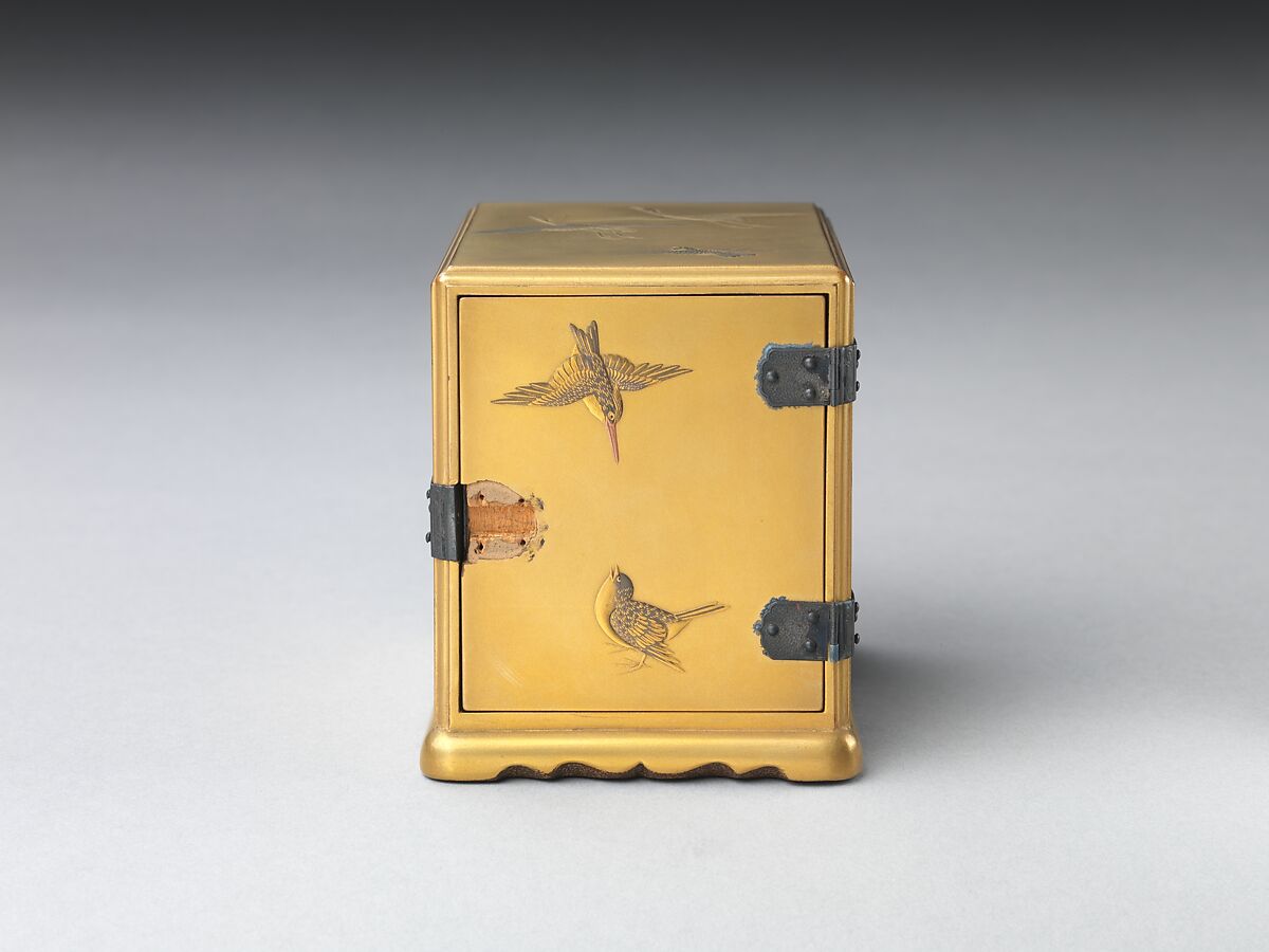 Incense Cabinet with Various Birds, Gold lacquer ground with gold and silver takamaki-e and hiramaki-e, Japan
