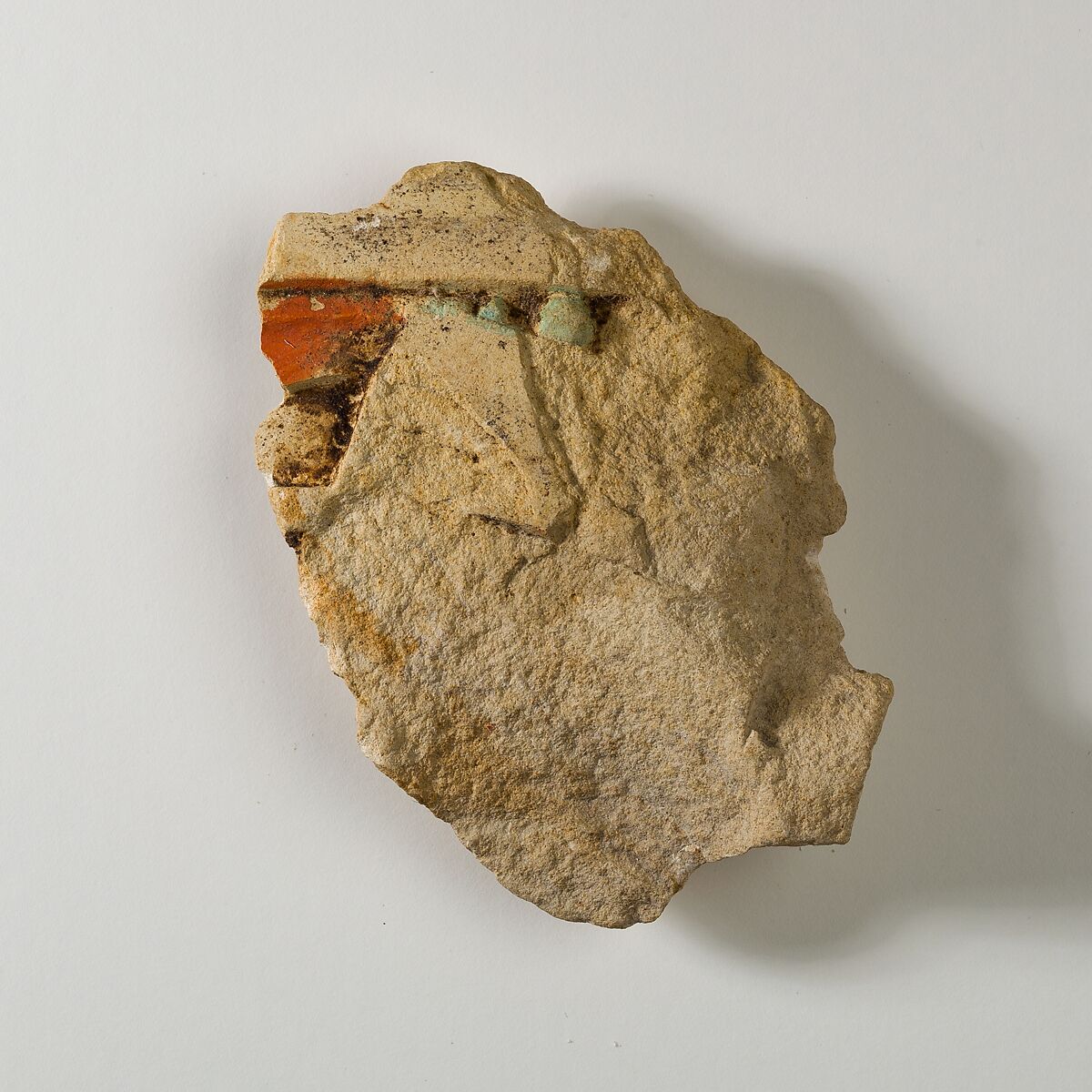 Relief Fragment from the Tomb of Neferu or Khety, Limestone, paint 