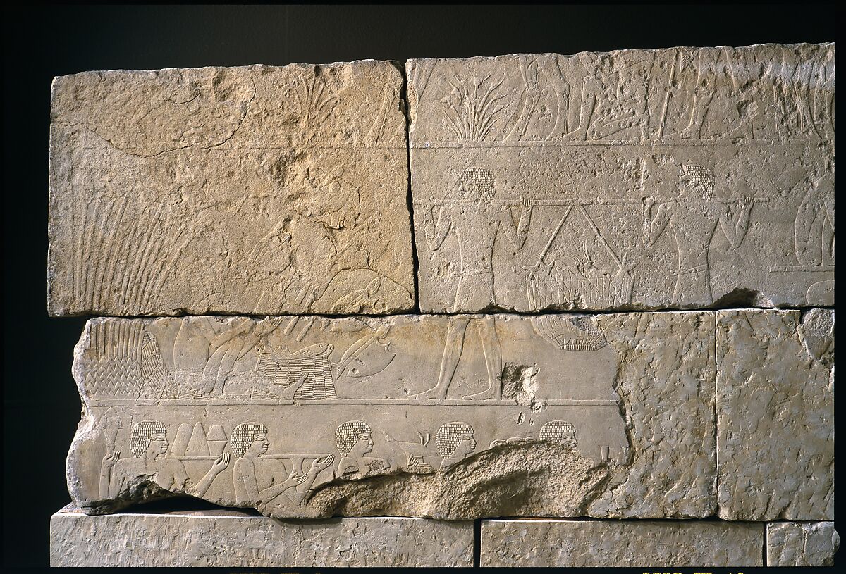 Tomb Chapel of Raemkai: North Wall, Limestone, paint