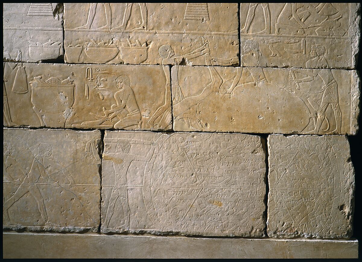 Tomb Chapel of Raemkai: West Wall, Limestone, paint
