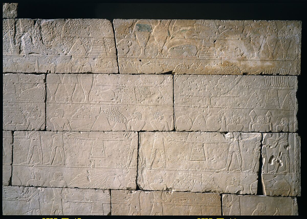 Tomb Chapel of Raemkai: West Wall, Limestone, paint