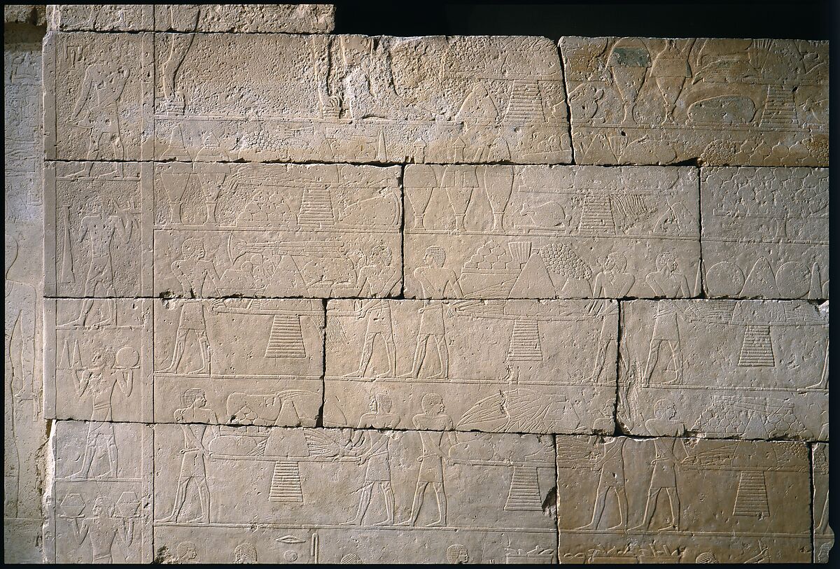 Tomb Chapel of Raemkai: West Wall, Limestone, paint
