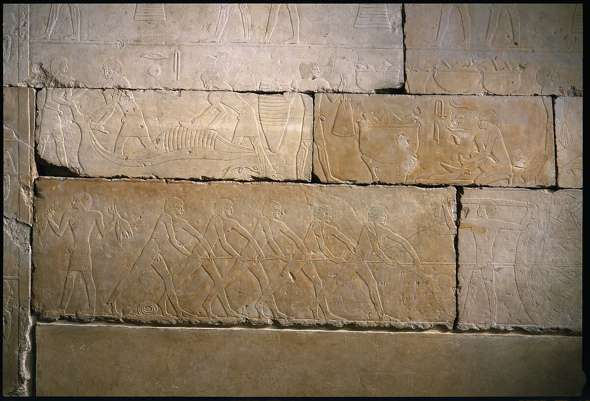 Tomb Chapel of Raemkai: West Wall, Limestone, paint