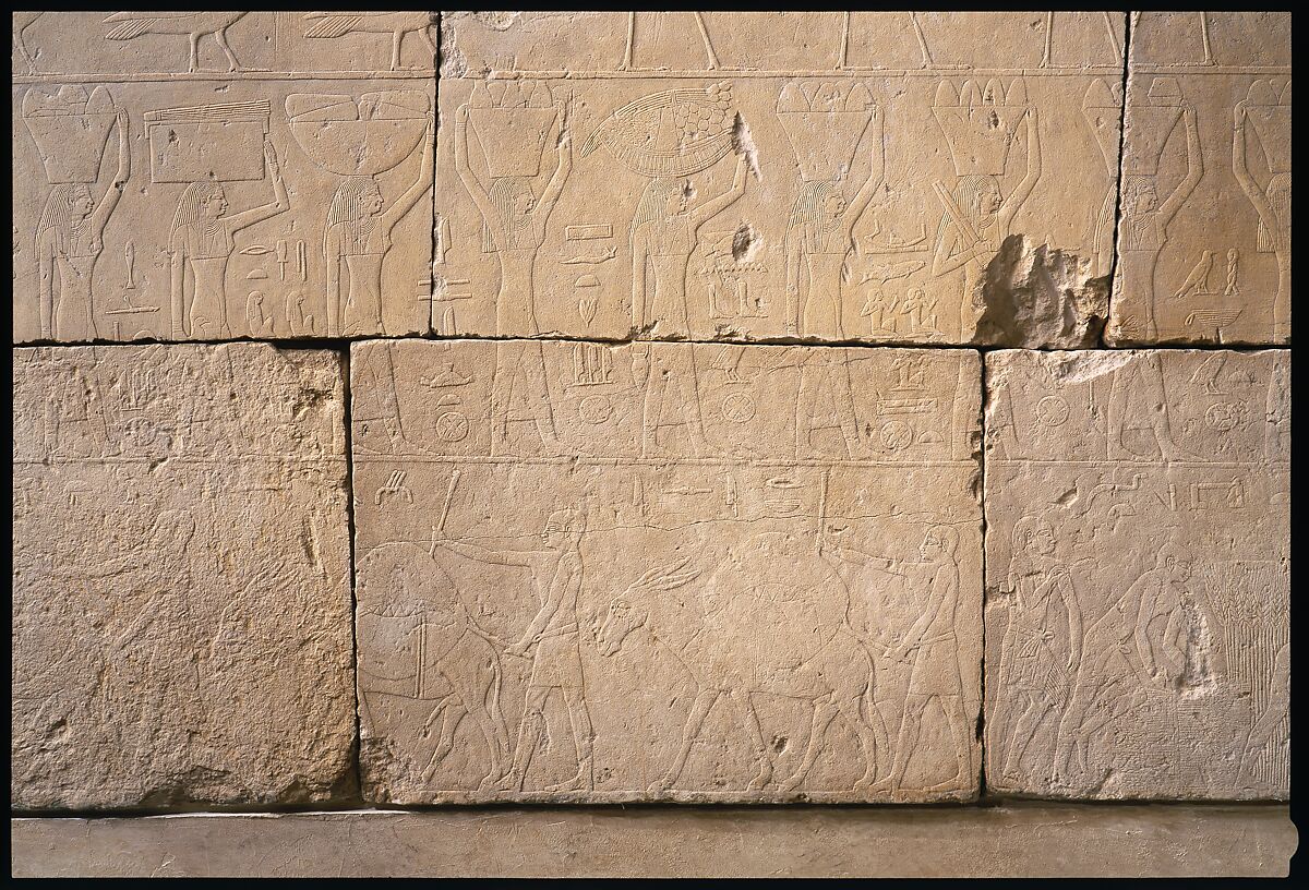Tomb Chapel of Raemkai: East Wall, Limestone, paint