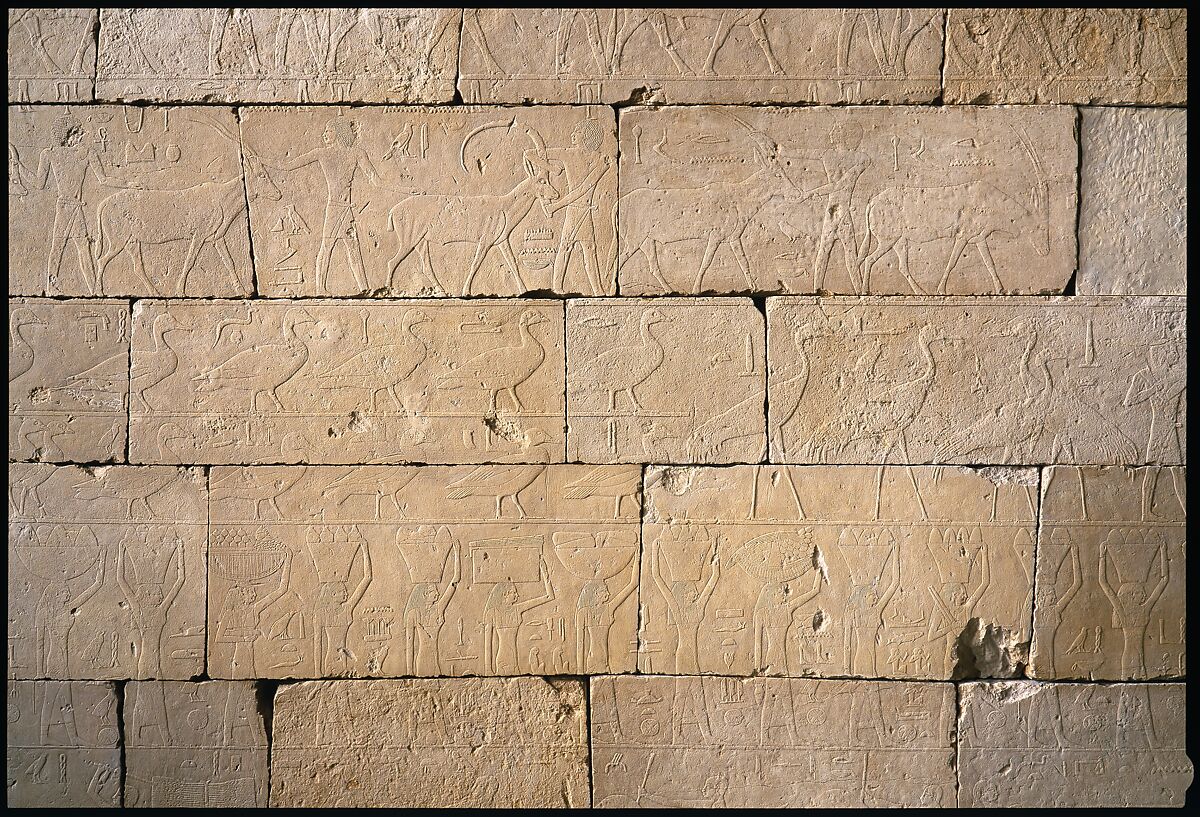 Tomb Chapel of Raemkai: East Wall, Limestone, paint