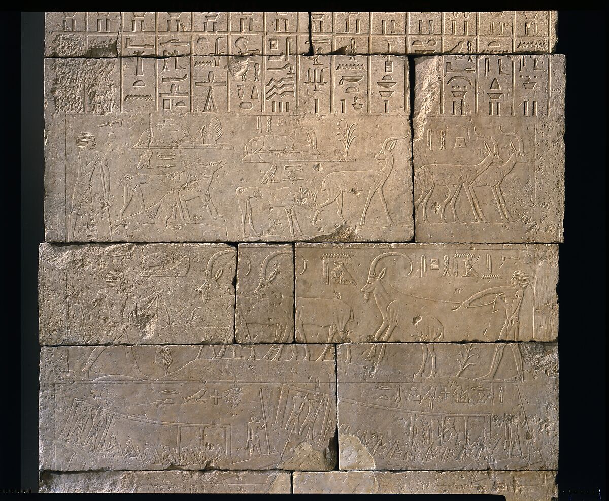 Tomb Chapel of Raemkai: South Wall, Limestone, paint