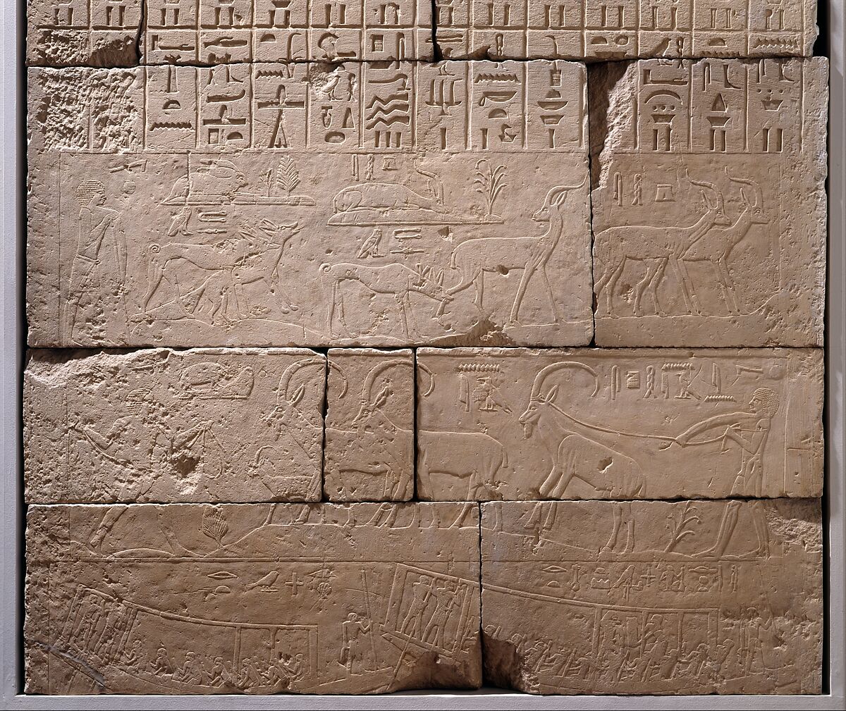 Tomb Chapel of Raemkai: South Wall, Limestone, paint