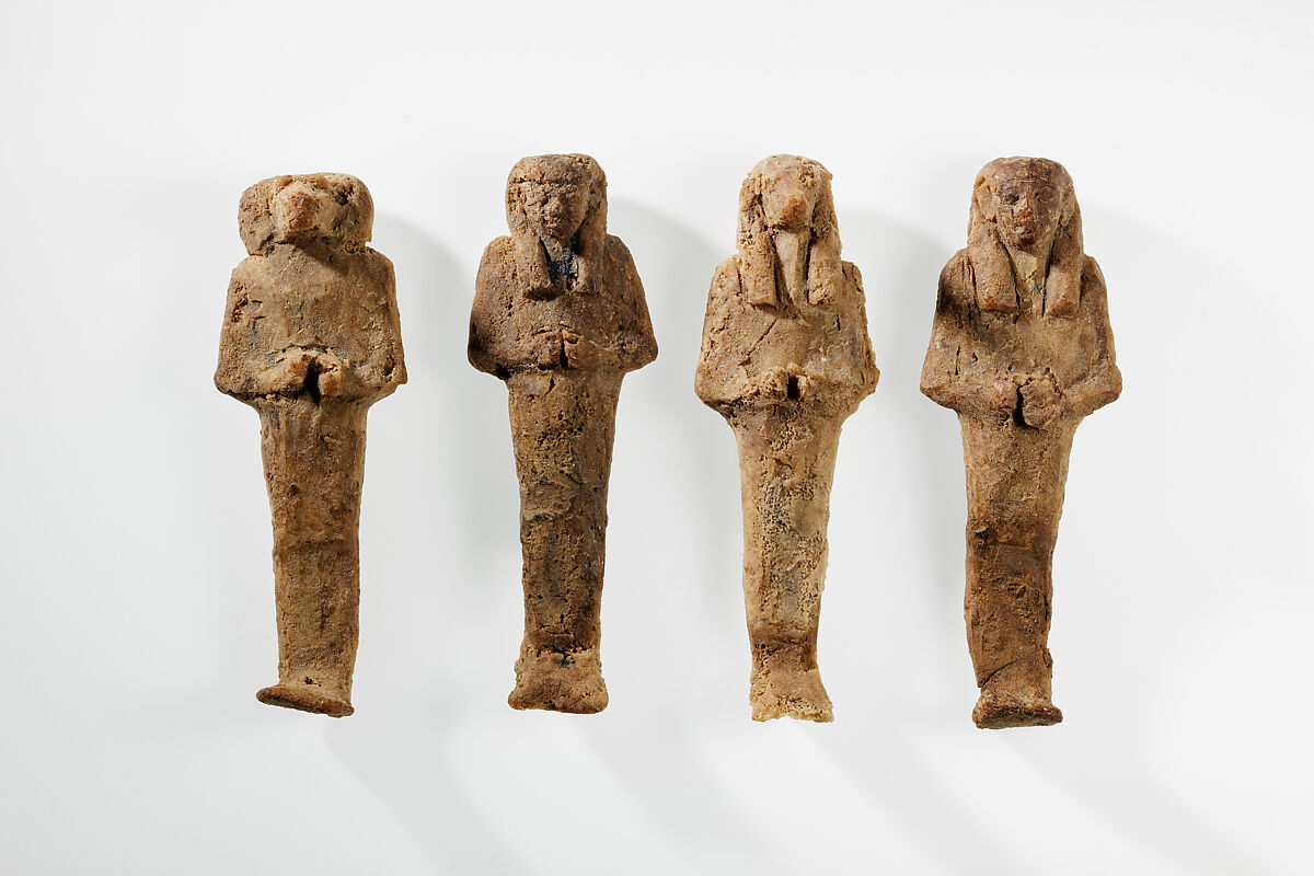 Viscera figure with jackal head (Duamutef), Mud, wax