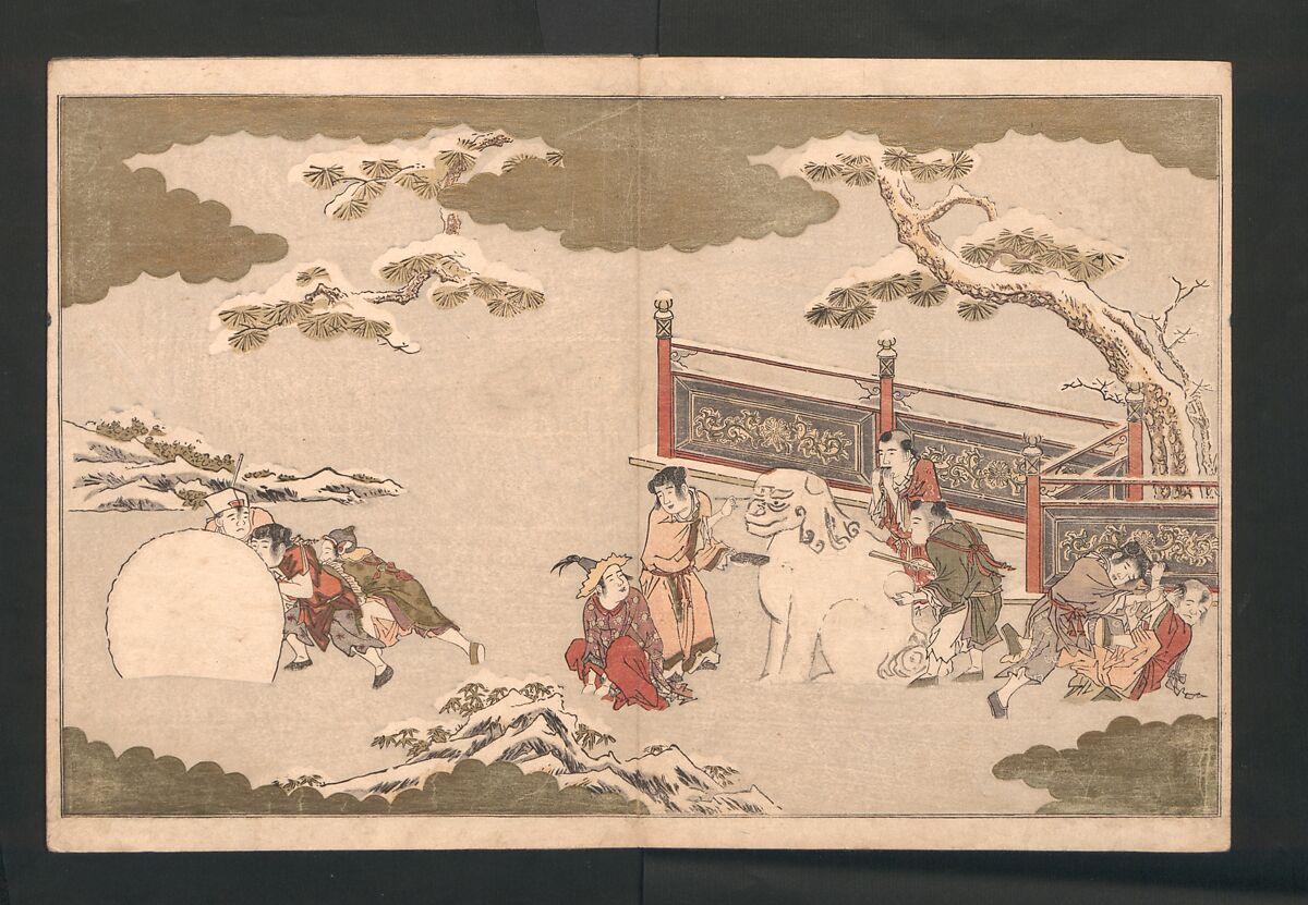 The Silver World  (Gin sekai) 銀世界, 喜多川歌麿 (Japanese, ca. 1754–1806), Polychrome woodblock printed book; ink and color on paper, Japan 