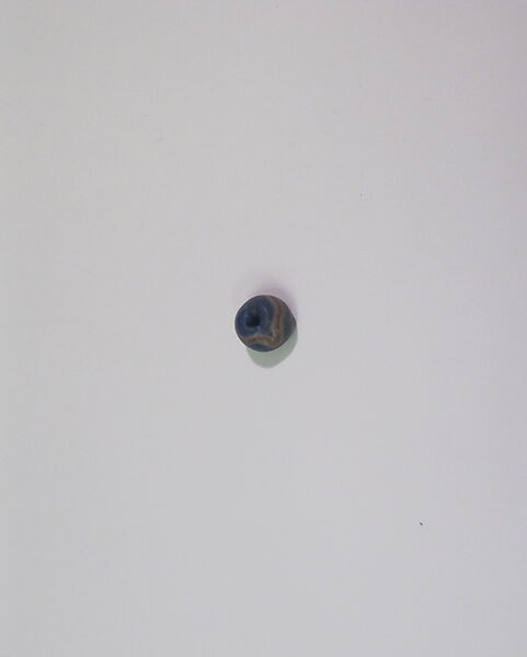 Blue, red, and white bead with trailed decoration, Glass 