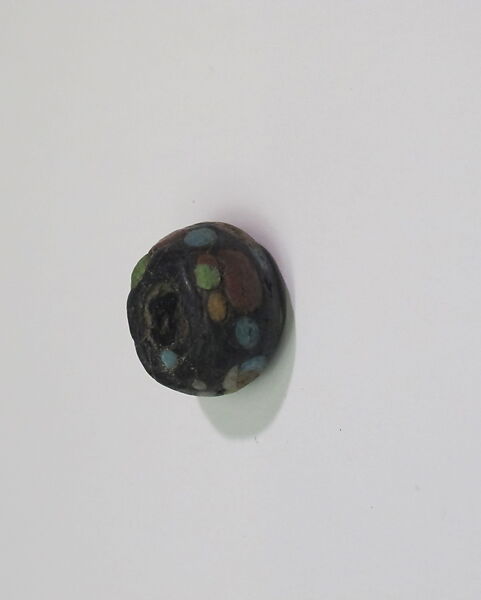 Splash-decorated bead, Glass 