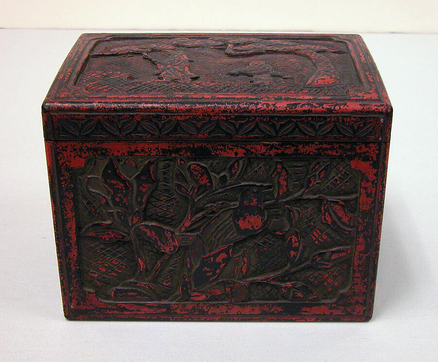 Box, Red and black lacquer , Japan