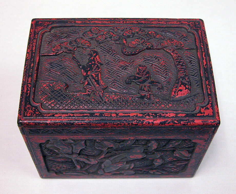 Box, Red and black lacquer , Japan