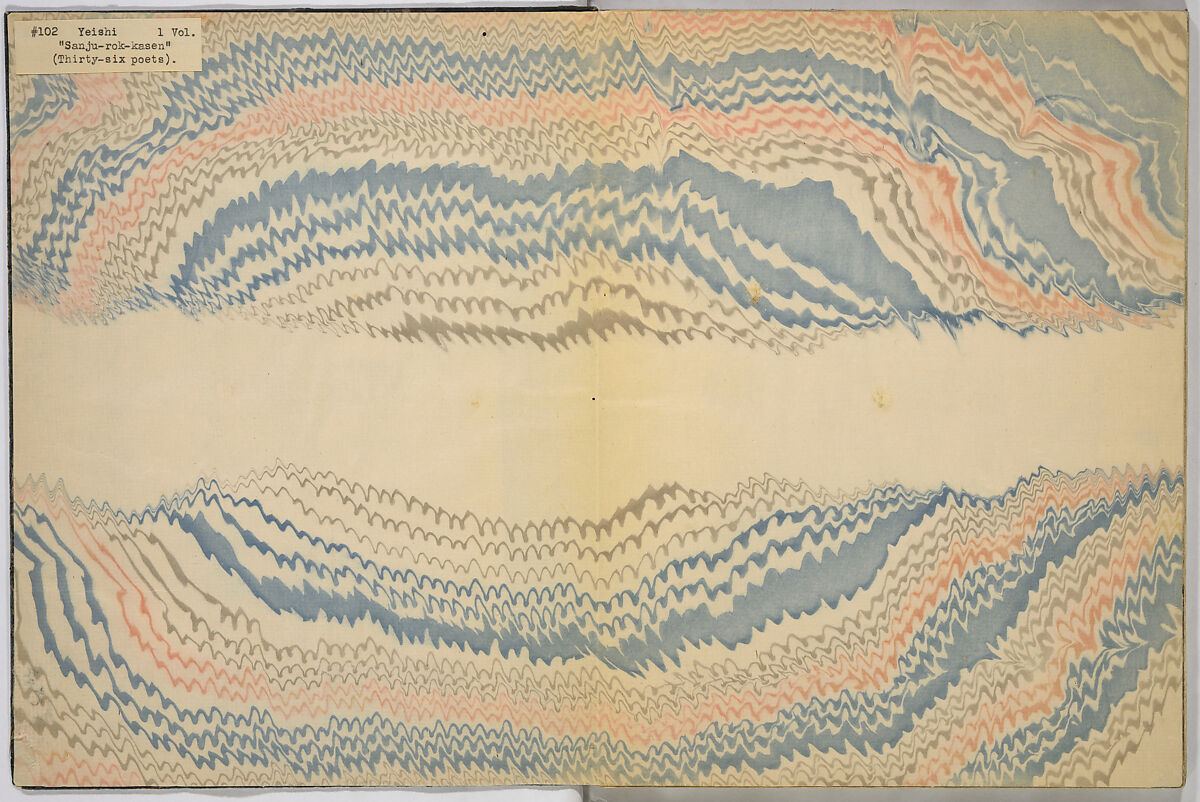 Thirty-Six Poets, Chōbunsai Eishi (Japanese, 1756–1829), Woodblock printed album; ink and color on paper, Japan