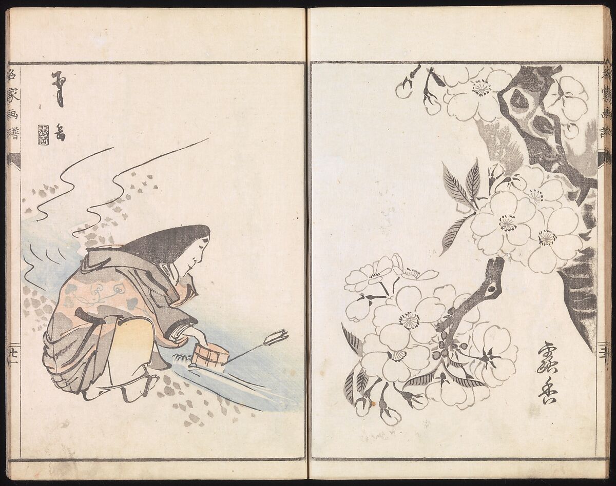 Sketches Reproduced from Works of Famous Artists, Kawanabe Kyōsai 河鍋暁斎 (Japanese, 1831–1889) and many others, Ink and color on paper, Japan