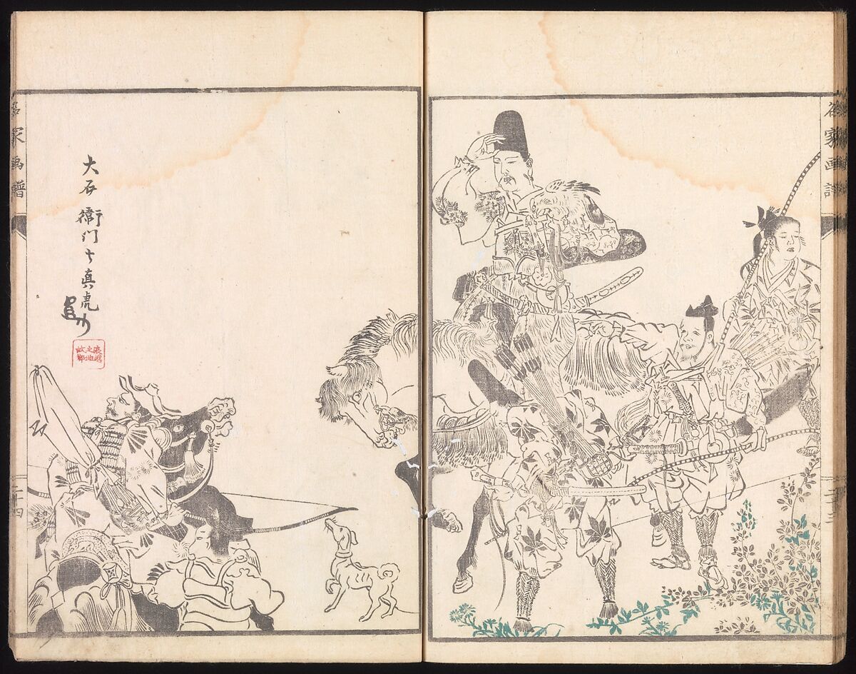 Sketches Reproduced from Works of Famous Artists, Kawanabe Kyōsai 河鍋暁斎 (Japanese, 1831–1889) and many others, Ink and color on paper, Japan