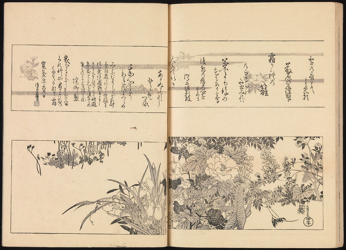 One Hundred Paintings of the Ogata Lineage (Ogata ryu hyakuzu), Nakano Kimei (Japanese, 1834–1892), Set of two Woodblock printed books; ink on paper, Japan