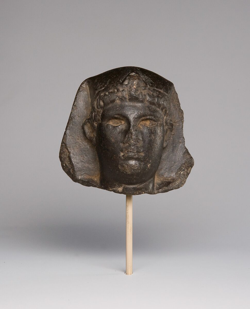 King's Head with Egyptian Headdress but Greek Hair and Features, Gabbro