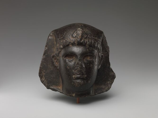 King's Head with Egyptian Headdress but Greek Hair and Features