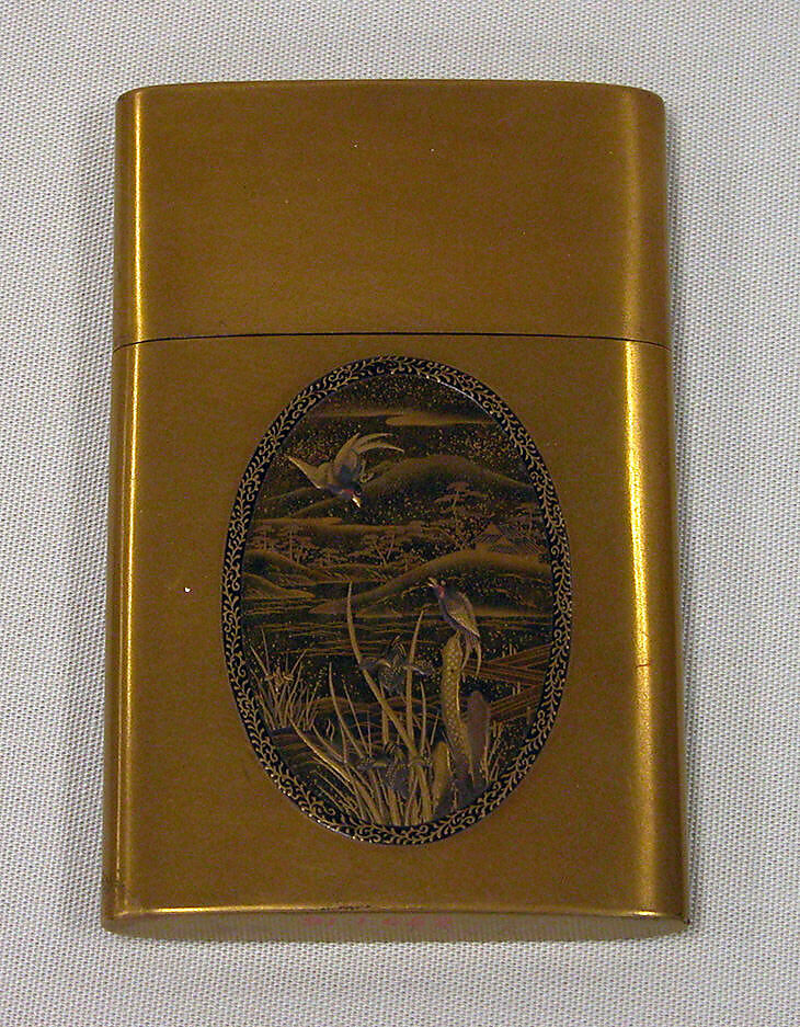 Card Case, Plain and gold lacquer, Japan 