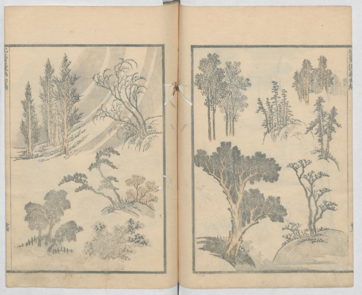 Random Sketches by Hokusai, Volumes 1 to 11, Katsushika Hokusai 葛飾北斎 (Japanese, Tokyo (Edo) 1760–1849 Tokyo (Edo)), Eleven volumes of woodblock printed books; ink and color on paper, Japan