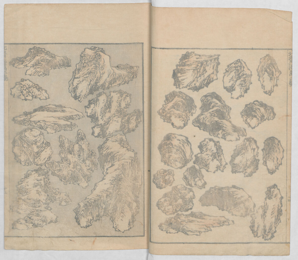Random Sketches by Hokusai, Volumes 1 to 11, Katsushika Hokusai 葛飾北斎 (Japanese, Tokyo (Edo) 1760–1849 Tokyo (Edo)), Eleven volumes of woodblock printed books; ink and color on paper, Japan