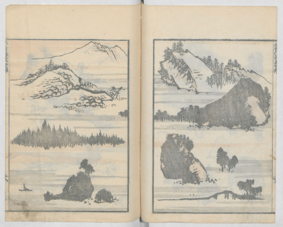 Random Sketches by Hokusai, Volumes 1 to 11, Katsushika Hokusai 葛飾北斎 (Japanese, Tokyo (Edo) 1760–1849 Tokyo (Edo)), Eleven volumes of woodblock printed books; ink and color on paper, Japan
