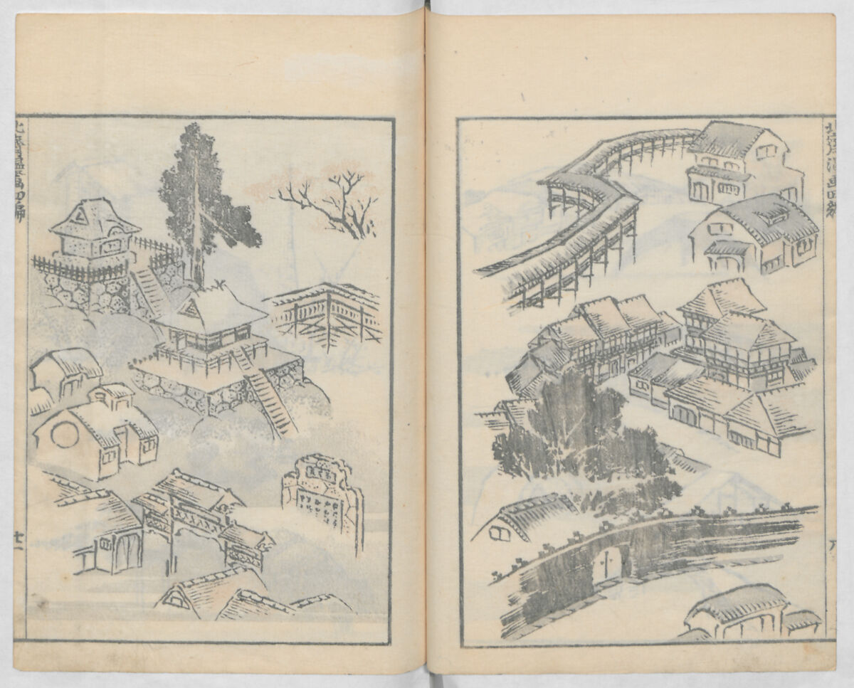 Random Sketches by Hokusai, Volumes 1 to 11, Katsushika Hokusai 葛飾北斎 (Japanese, Tokyo (Edo) 1760–1849 Tokyo (Edo)), Eleven volumes of woodblock printed books; ink and color on paper, Japan