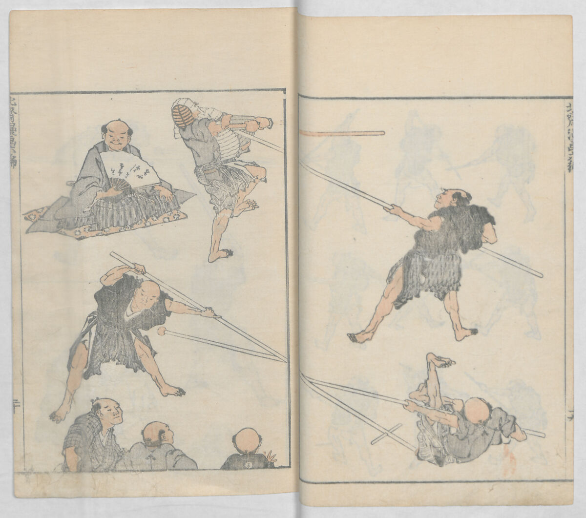 Random Sketches by Hokusai, Volumes 1 to 11, Katsushika Hokusai 葛飾北斎 (Japanese, Tokyo (Edo) 1760–1849 Tokyo (Edo)), Eleven volumes of woodblock printed books; ink and color on paper, Japan