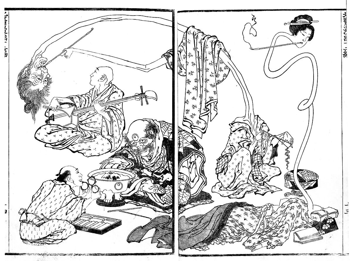 Random Sketches by Hokusai, Volume 12, Katsushika Hokusai (Japanese, Tokyo (Edo) 1760–1849 Tokyo (Edo)), Woodblock printed book; ink and color on paper, Japan