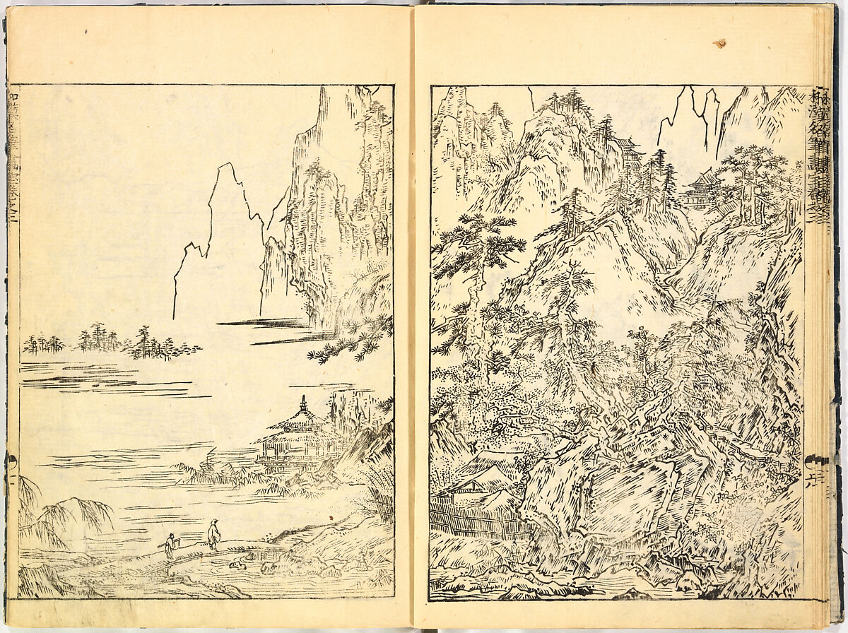 Reproductions from Works by Famous Japanese Artists of Chinese School, Sesshū Tōyō 雪舟等楊 (Japanese, 1420–1506) and others, Ink on paper, Japan