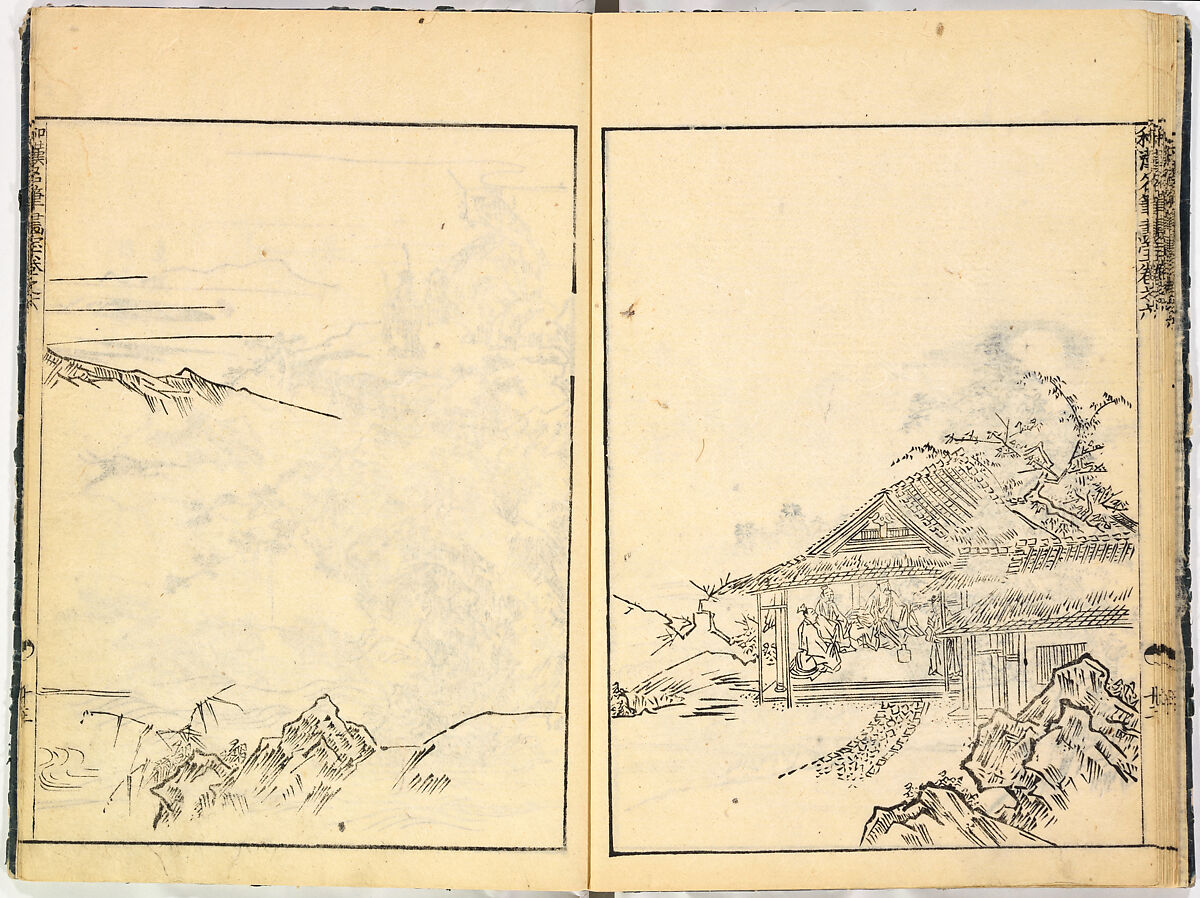 Reproductions from Works by Famous Japanese Artists of Chinese School, Sesshū Tōyō 雪舟等楊 (Japanese, 1420–1506) and others, Ink on paper, Japan