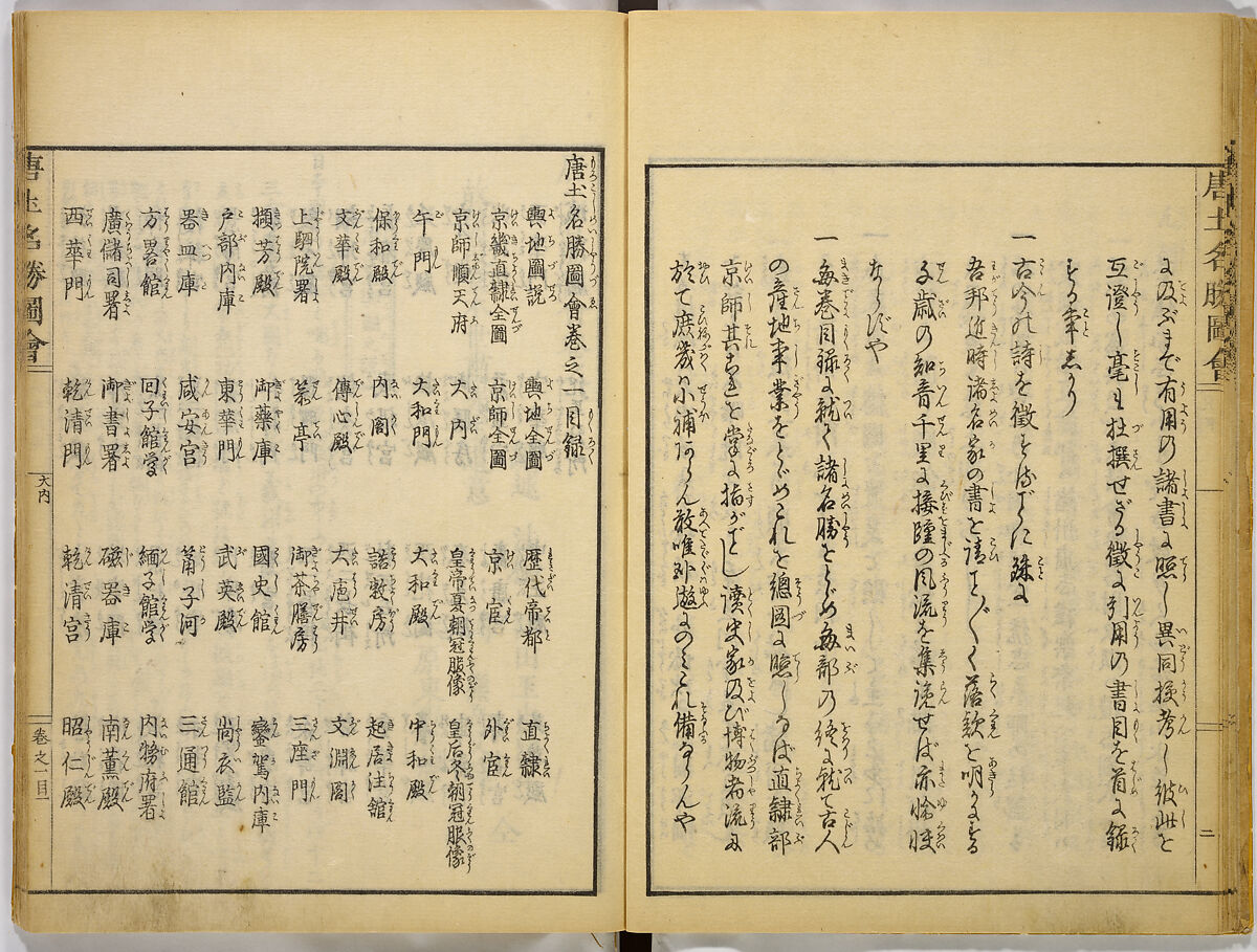 Illustrations of Famous Places in China, Gyokuzan (1737–1812), Six volumes of Woodblock printed books; ink on paper, Japan
