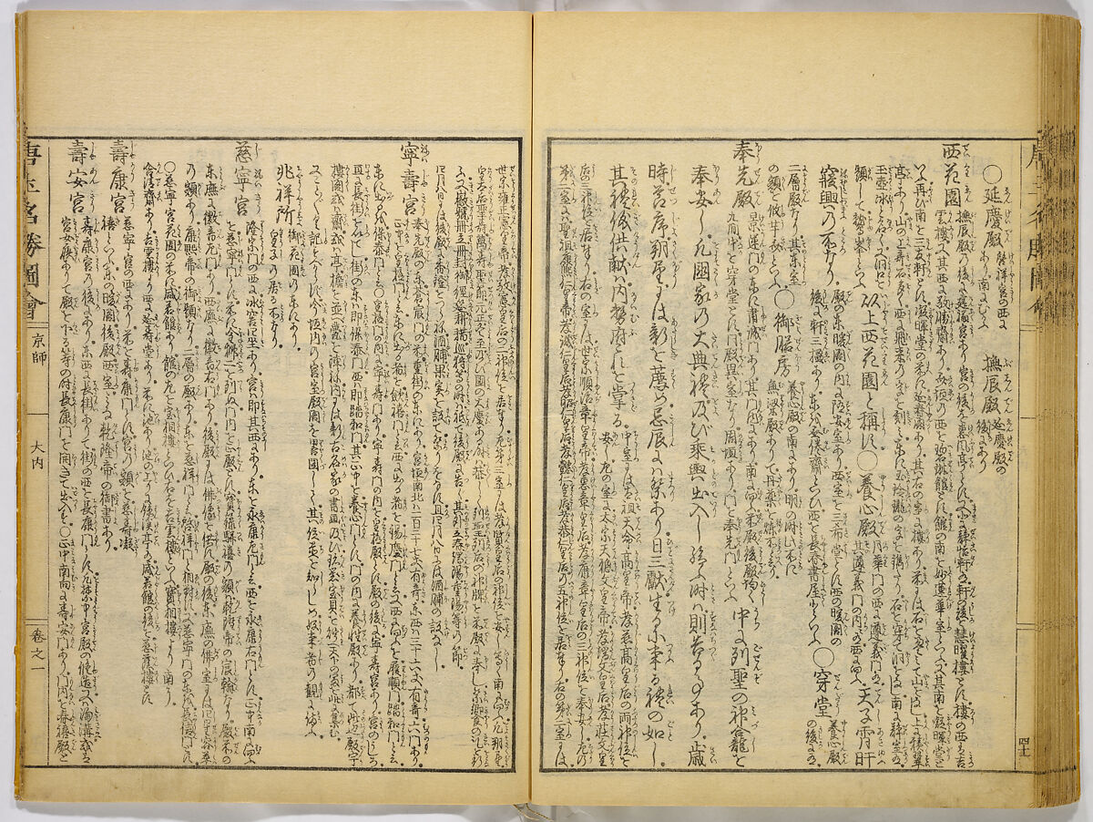 Illustrations of Famous Places in China, Gyokuzan (1737–1812), Six volumes of Woodblock printed books; ink on paper, Japan