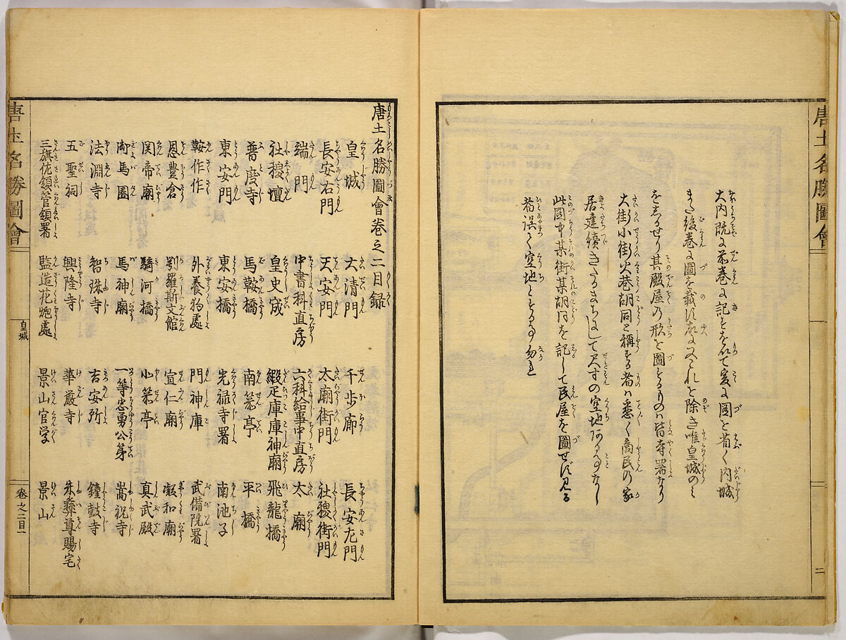 Illustrations of Famous Places in China, Gyokuzan (1737–1812), Six volumes of Woodblock printed books; ink on paper, Japan