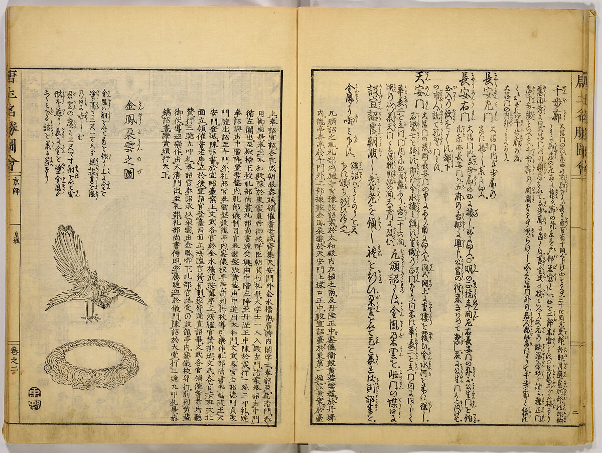 Illustrations of Famous Places in China, Gyokuzan (1737–1812), Six volumes of Woodblock printed books; ink on paper, Japan