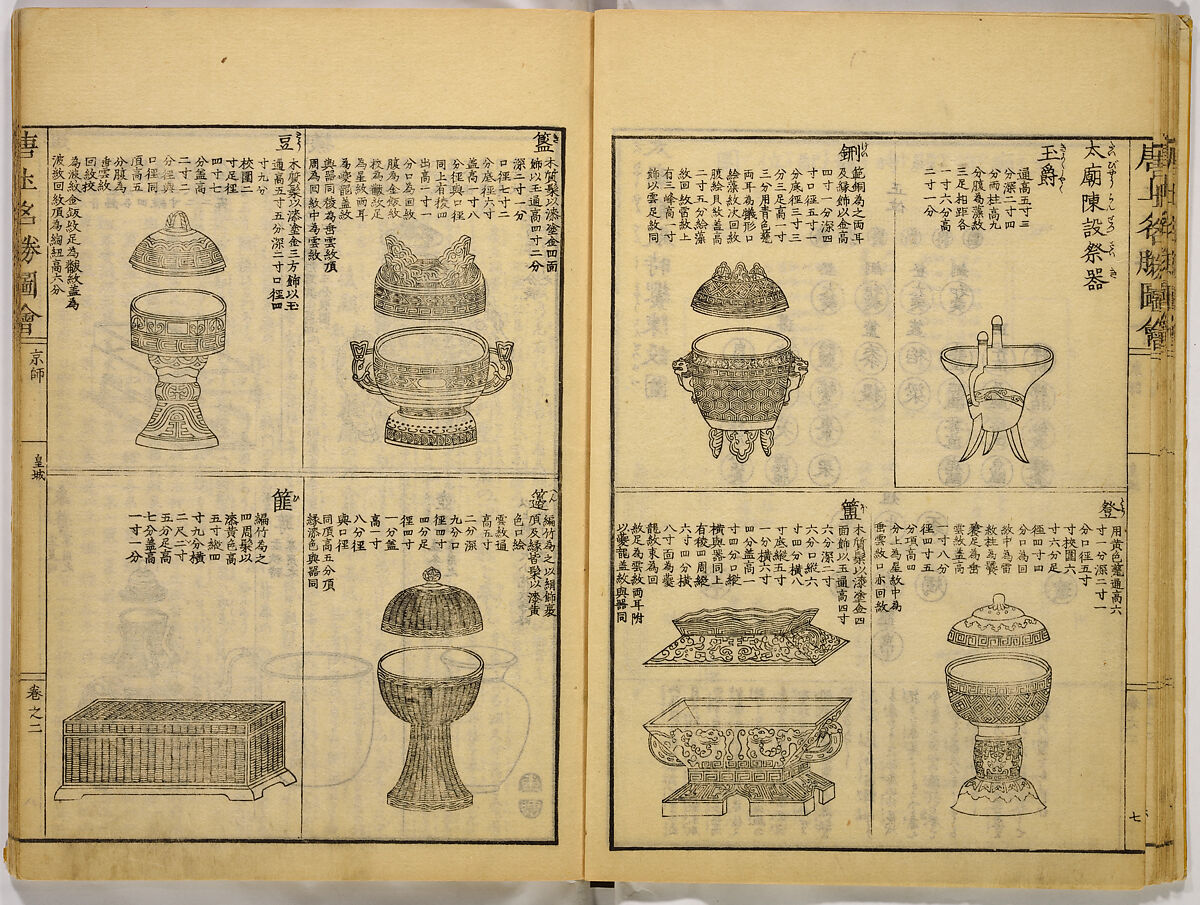 Illustrations of Famous Places in China, Gyokuzan (1737–1812), Six volumes of Woodblock printed books; ink on paper, Japan