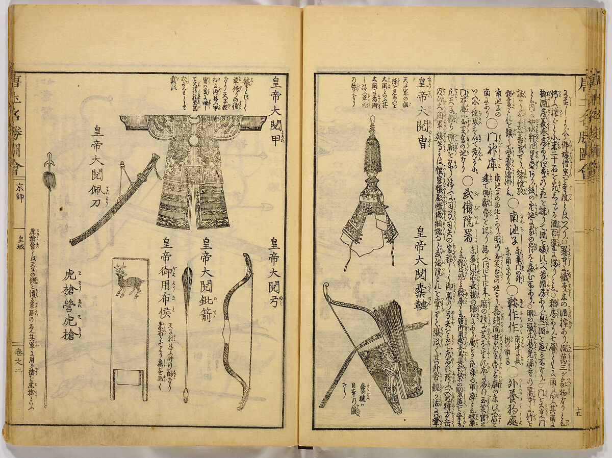Illustrations of Famous Places in China, Gyokuzan (1737–1812), Six volumes of Woodblock printed books; ink on paper, Japan