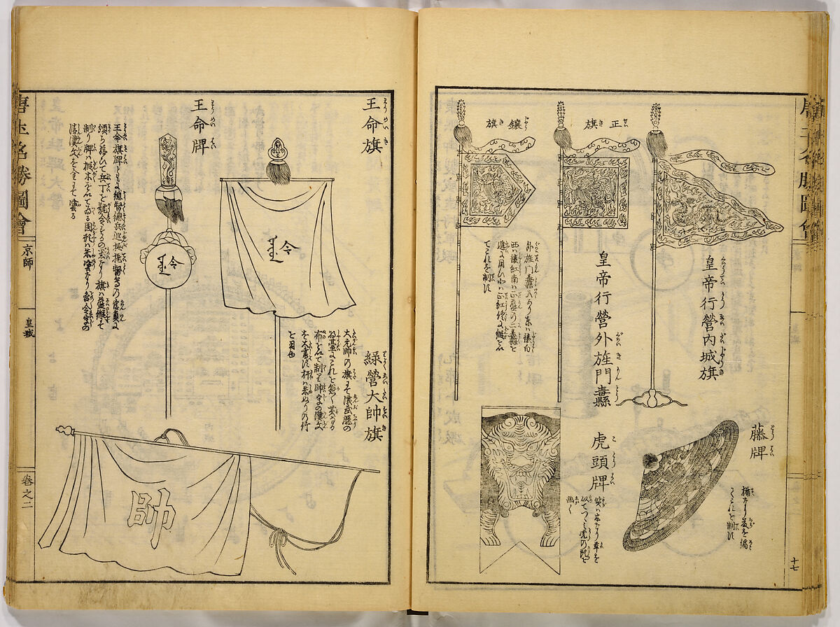 Illustrations of Famous Places in China, Gyokuzan (1737–1812), Six volumes of Woodblock printed books; ink on paper, Japan