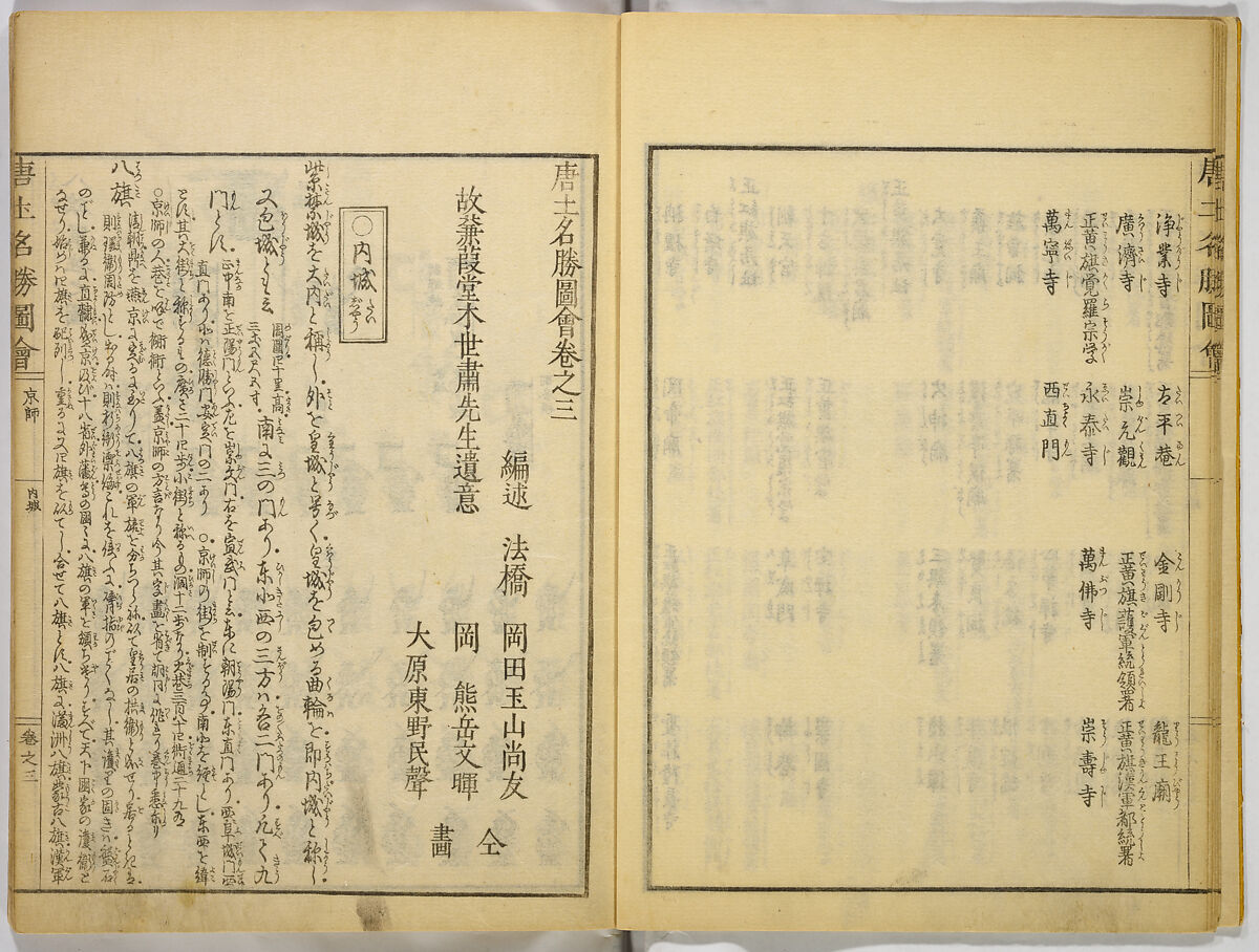 Illustrations of Famous Places in China, Gyokuzan (1737–1812), Six volumes of Woodblock printed books; ink on paper, Japan