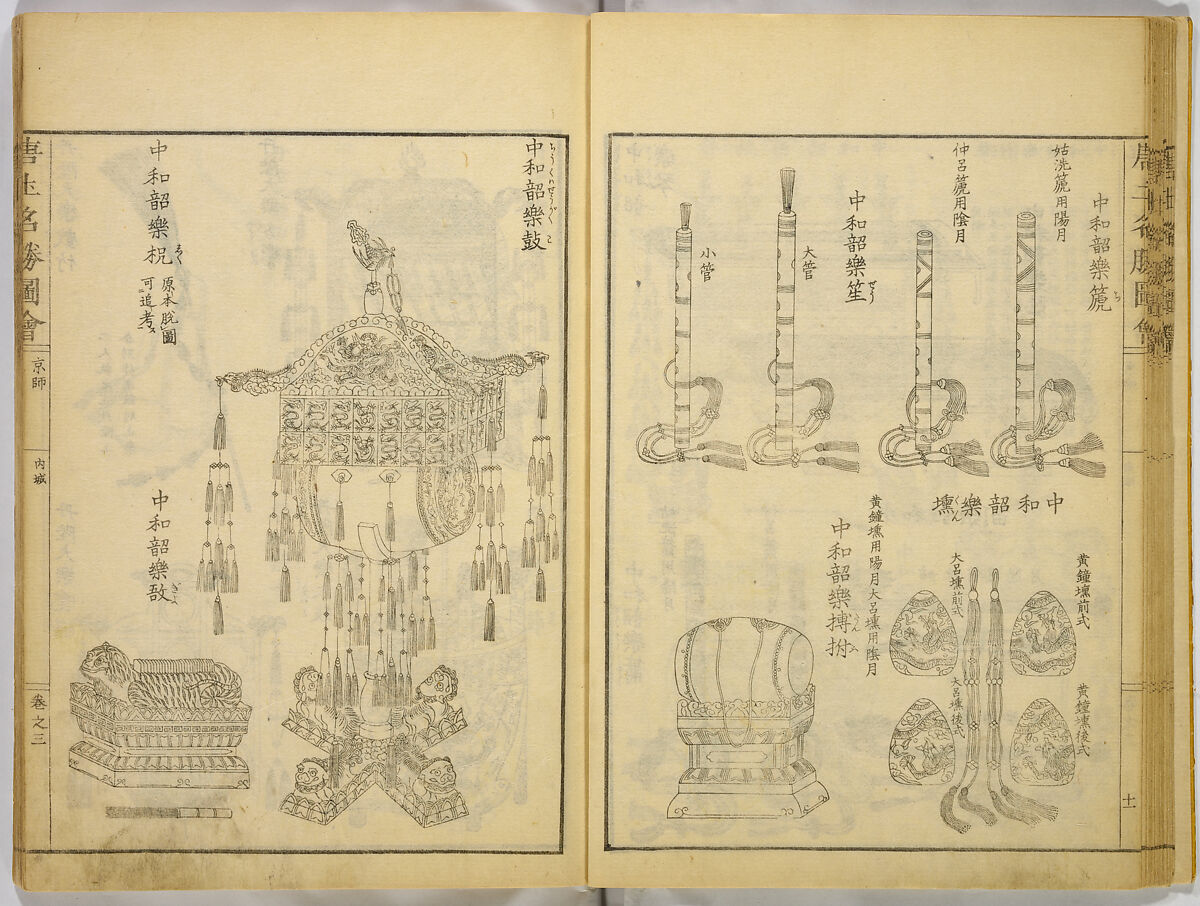 Illustrations of Famous Places in China, Gyokuzan (1737–1812), Six volumes of Woodblock printed books; ink on paper, Japan