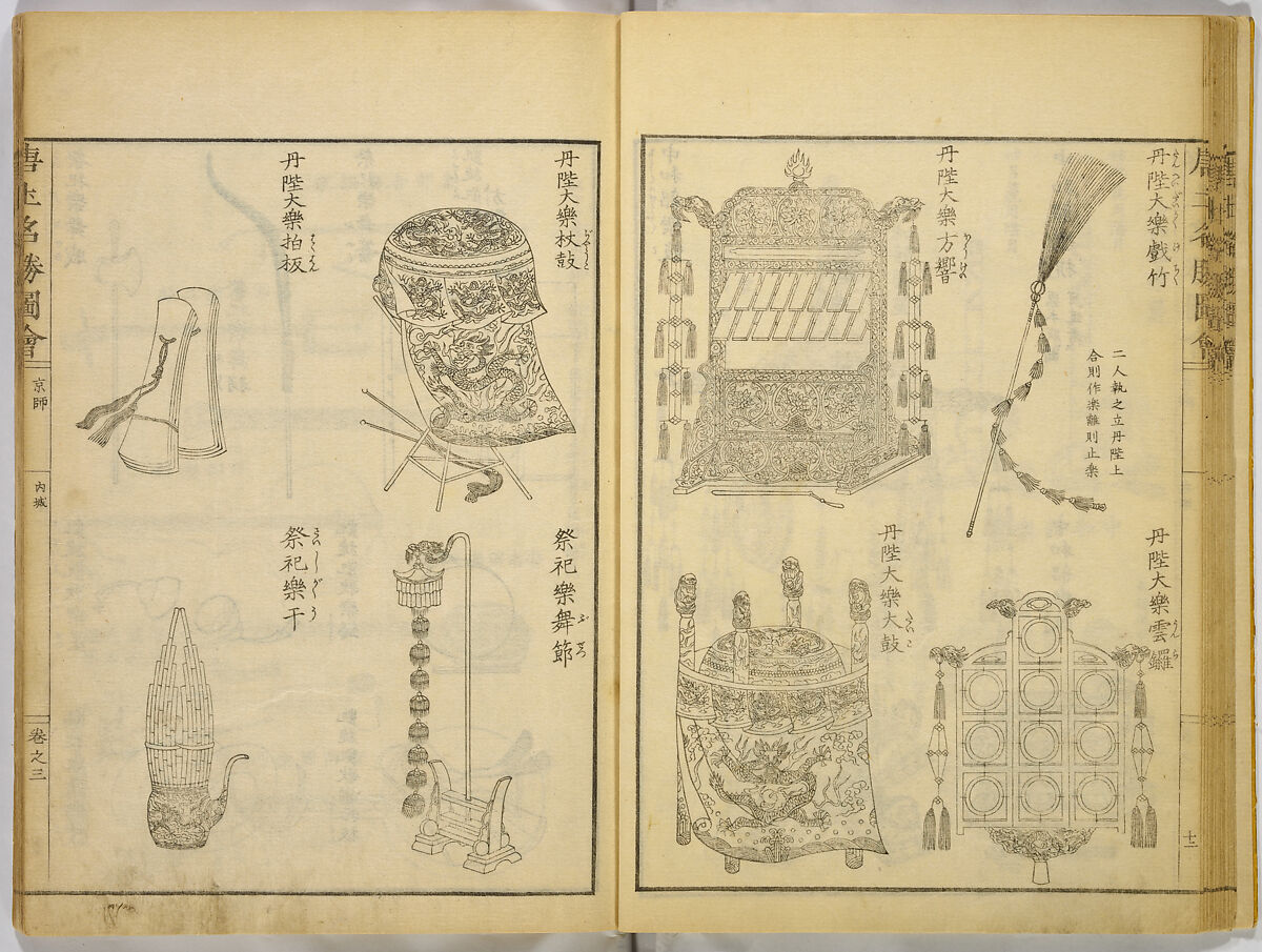 Illustrations of Famous Places in China, Gyokuzan (1737–1812), Six volumes of Woodblock printed books; ink on paper, Japan