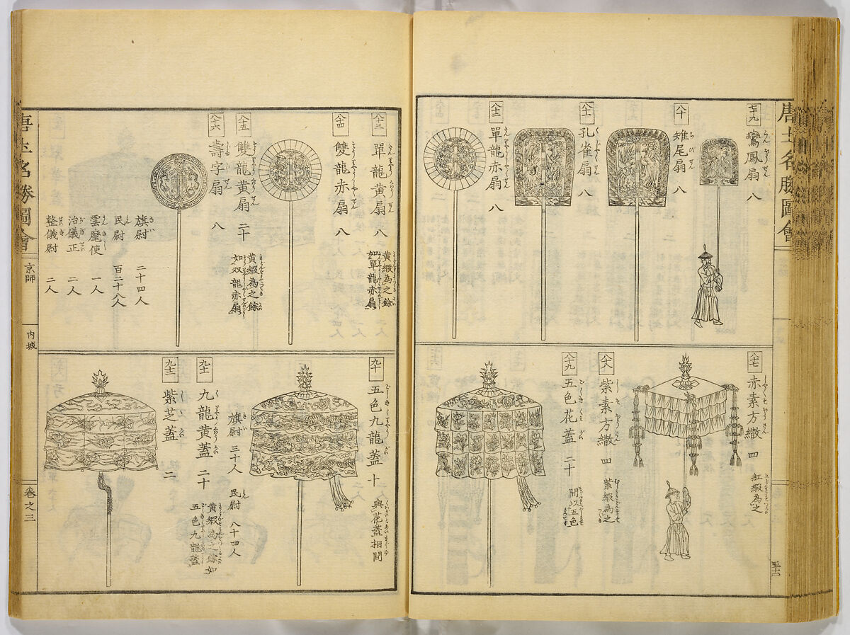 Illustrations of Famous Places in China, Gyokuzan (1737–1812), Six volumes of Woodblock printed books; ink on paper, Japan