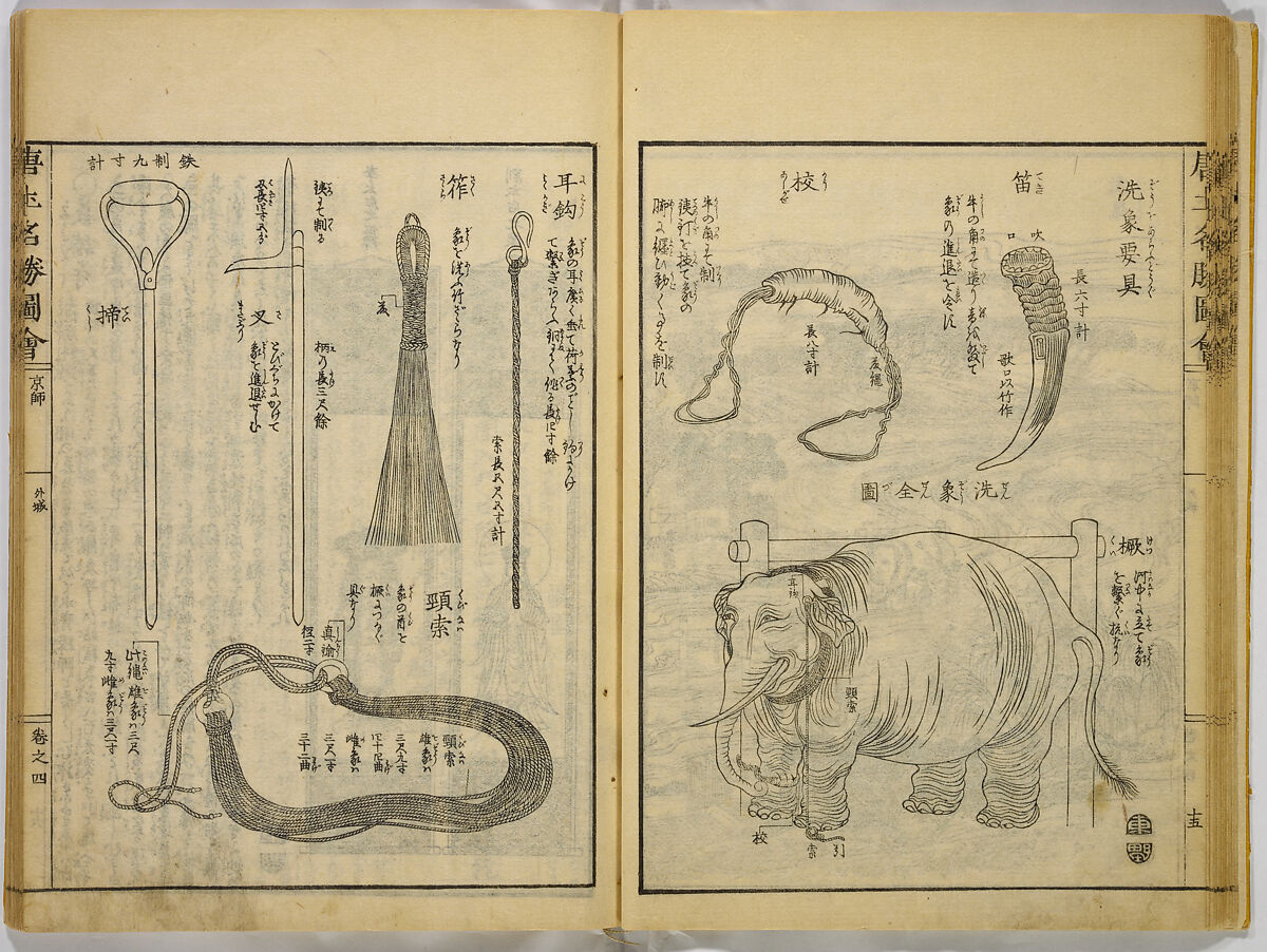 Illustrations of Famous Places in China, Gyokuzan (1737–1812), Six volumes of Woodblock printed books; ink on paper, Japan