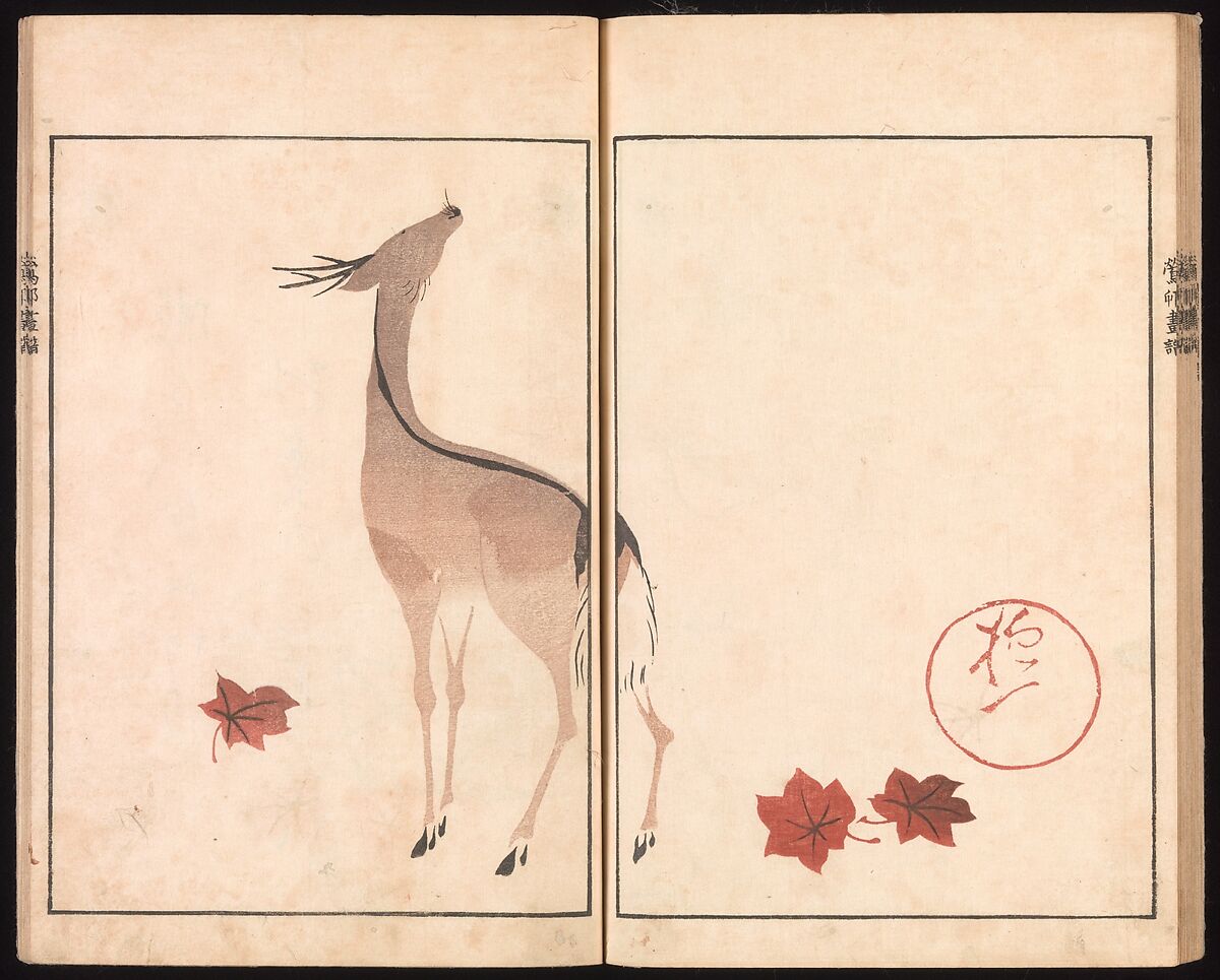 Ōson (Hōitsu) Picture Album (Ōson gafu), Sakai Hōitsu (Japanese, 1761–1828), Woodblock printed book; ink and color on paper, Japan